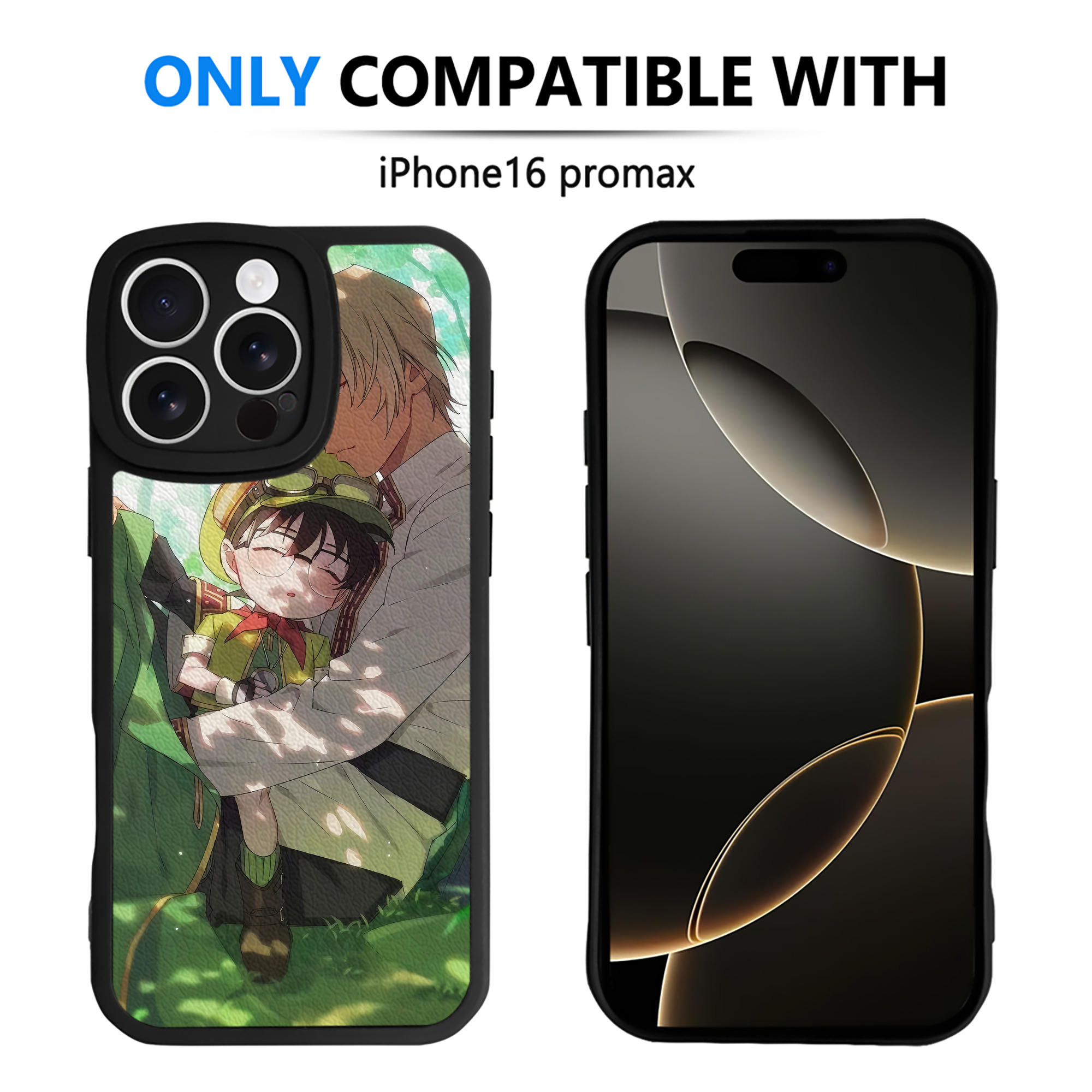 （画像用） 名探偵コナン Detective Conan 【iPhone 16シリーズ対応】シリコンスマホケース（レザー調） 材質：シリコン